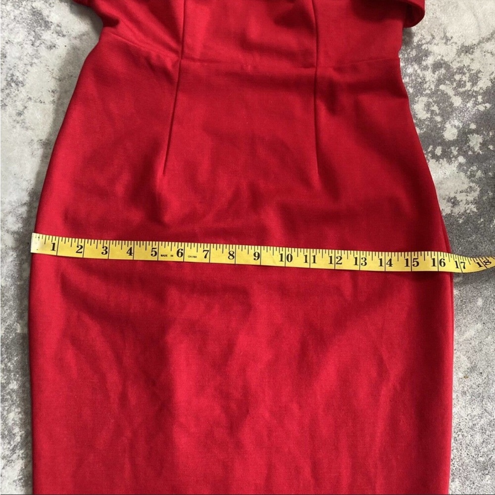 Saints + Secrets Red Off The Shoulder Cocktail Evening Dress Women Size Medium - Picture 7 of 8